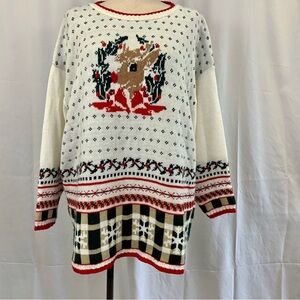 Vintage Holiday Reindeer Sweater